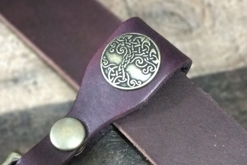 Tree of Life Leather Keychain Celtic Viking Norse Keychain – Lambert ...